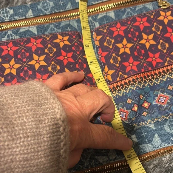 Desigual Crossbody Bag Patchwork Adjustable Boho Embroidered - Picture 12 of 13